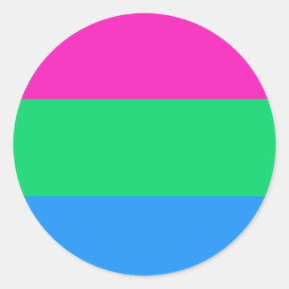Sticker Rond Drapeau polysexuel