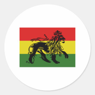 Sticker Rond Drapeau Rastafari