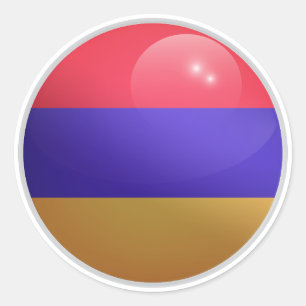 Sticker Rond Drapeau rond Arménie