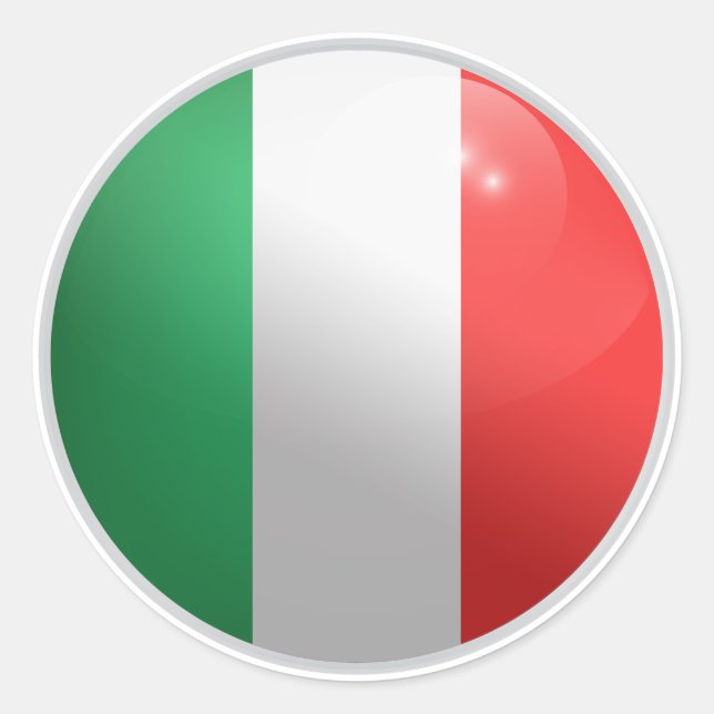 Sticker Rond Drapeau rond Italie (Devant)
