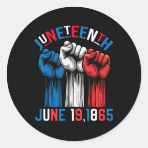 Sticker Rond Drapeau rouge blanc bleu 19 juin 1865