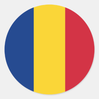 Sticker Rond Drapeau roumain, Drapeau roumain