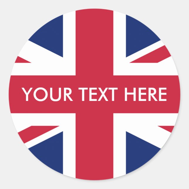 Sticker Rond Drapeau Royaume-Uni  (Devant)