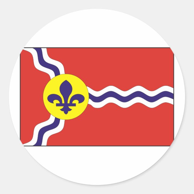 Sticker Rond Drapeau Saint-Louis (Devant)