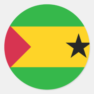 Sticker Rond Drapeau Sao Tomé-et-Principe
