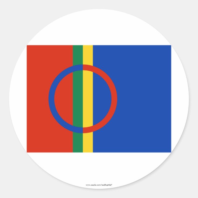 Sticker Rond Drapeau Sapmi (Devant)