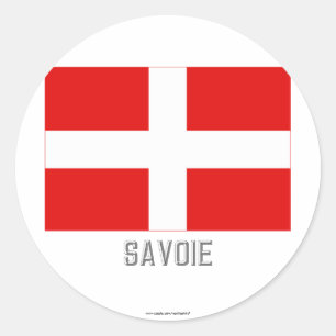 Sticker Rond Drapeau savoyard