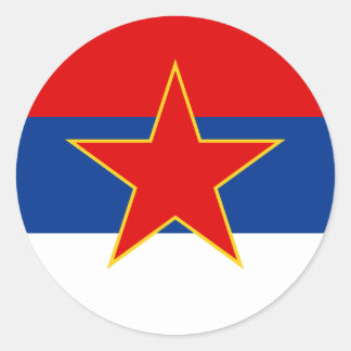 Sticker Rond Drapeau serbe Zastava Srbije