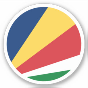 Sticker rond Drapeau Seychelles