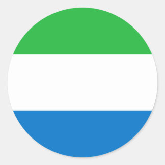 Sticker Rond Drapeau sierra-léonais, Drapeau sierra-léonais