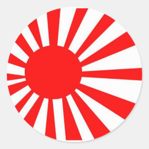 Sticker Rond Drapeau solaire japonais