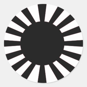 Sticker Rond Drapeau solaire japonais