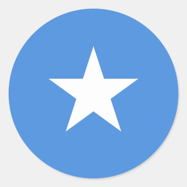 Sticker Rond Drapeau somalien/somalien/somalien (Devant)