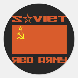 Sticker Rond Drapeau soviétique d'armée rouge