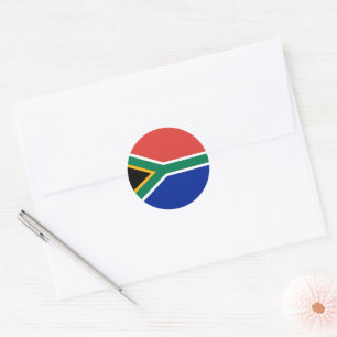 Sticker Rond drapeau sud-africain