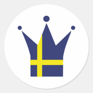 Sticker Rond Drapeau Suède