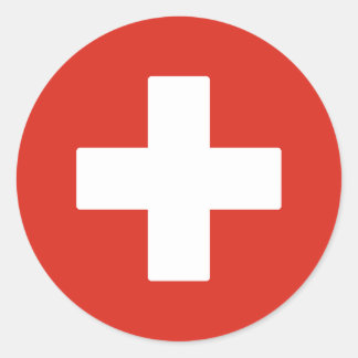 Sticker Rond Drapeau suisse