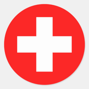 Sticker Rond Drapeau Suisse