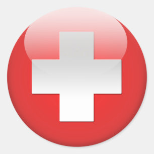 Sticker Rond Drapeau suisse 2.0