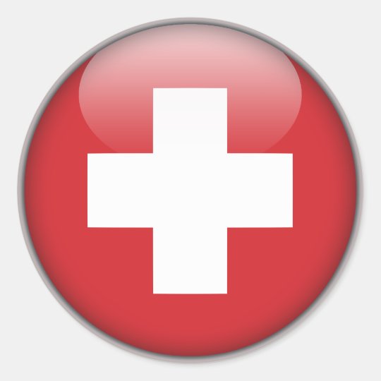 Sticker Rond Drapeau Suisse Drapeau De La Suisse Zazzle Ch