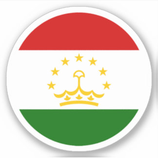 Sticker rond Drapeau Tadjikistan