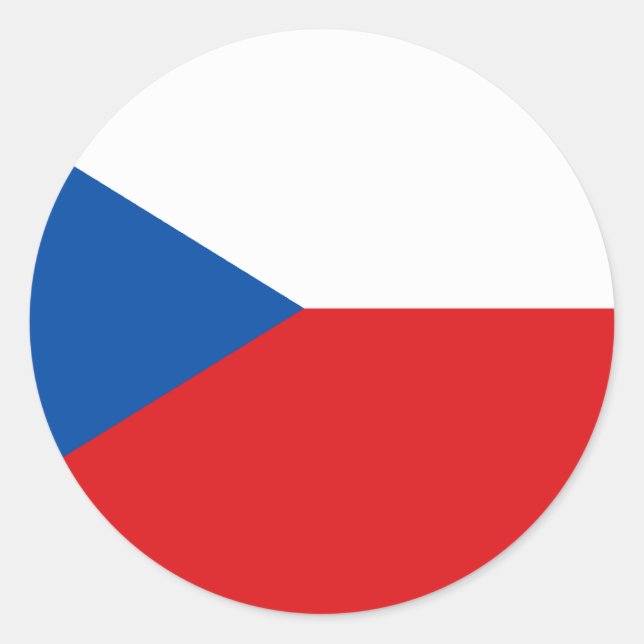 Sticker Rond Drapeau tchèque T-shirts et cadeaux (Devant)
