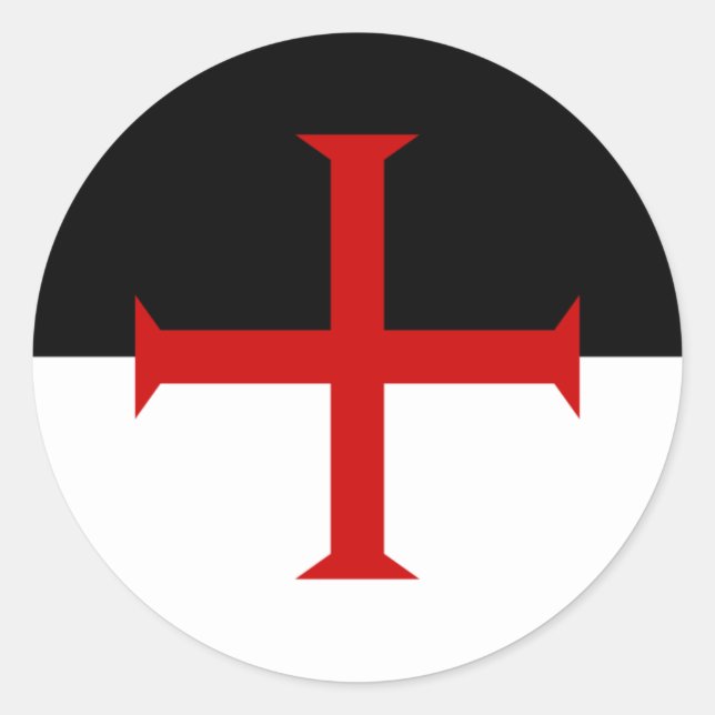 Sticker Rond Drapeau Température des Chevaliers (Devant)