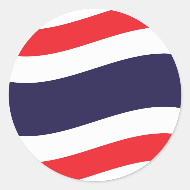 Sticker Rond Drapeau thaïlandais (Devant)