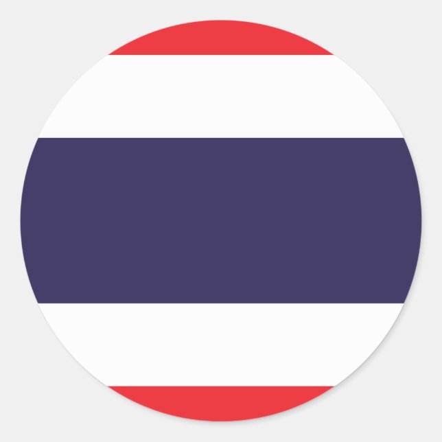 Sticker Rond Drapeau Thaïlande (Devant)