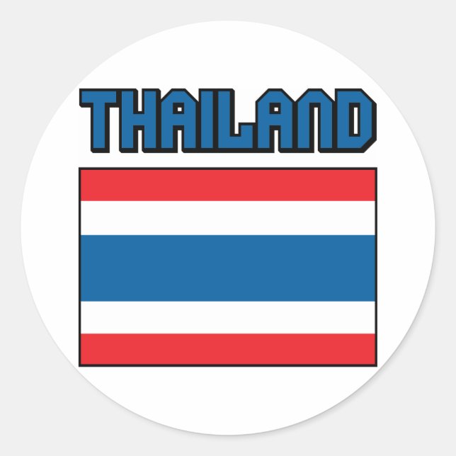Sticker Rond Drapeau Thaïlande (Devant)