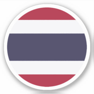 Sticker rond Drapeau Thaïlande
