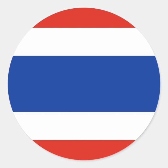 Sticker Rond Drapeau Thaïlande (Devant)