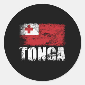 Sticker Rond Drapeau Tonga Tongan Drapeau