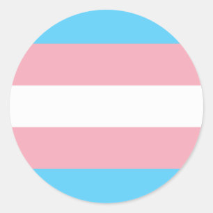 Sticker Rond Drapeau transgenre trans pride symbole LGBT homo g