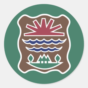 Sticker Rond Drapeau tribal de la nation occidentale d'Abenaki