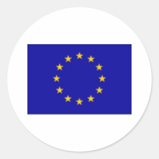 Sticker Rond Drapeau UE (Devant)