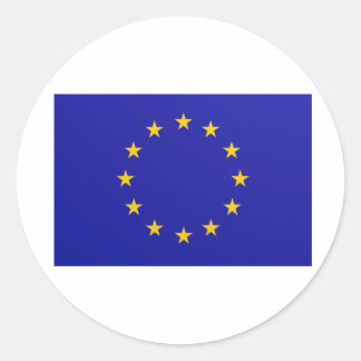 Sticker Rond Drapeau UE