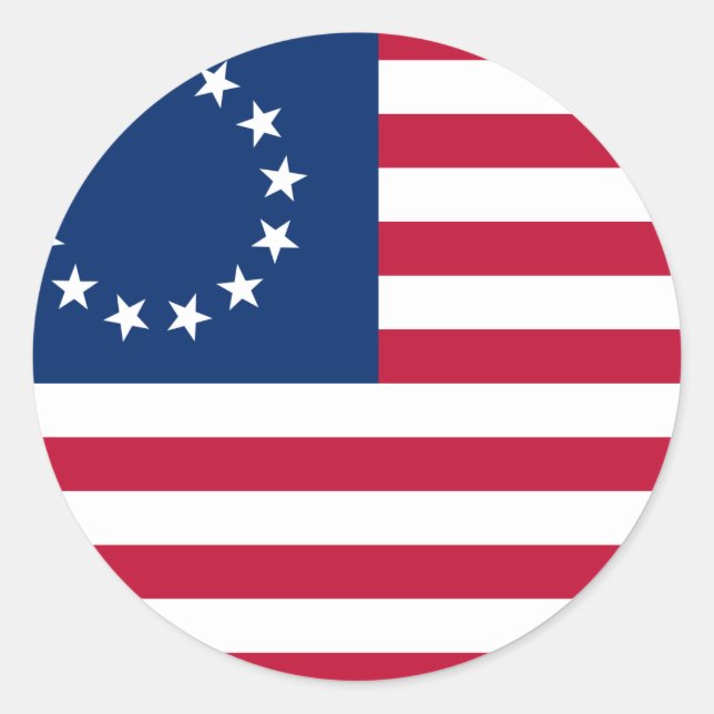 Sticker Rond drapeau usa betsy (Devant)