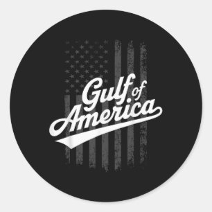 Sticker Rond Drapeau Vintage Des États-Unis D'Amérique