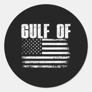 Sticker Rond Drapeau Vintage Des États-Unis D'Amérique