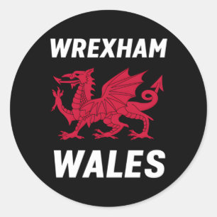Sticker Rond Drapeau Wrexham