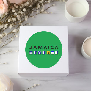 Sticker Rond Drapeaux marins de Jamaïque