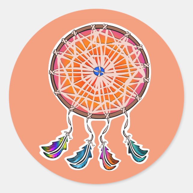 Sticker rond Dream Catcher (Devant)
