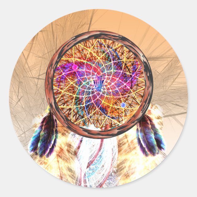 Sticker Rond Dream Catcher (Devant)