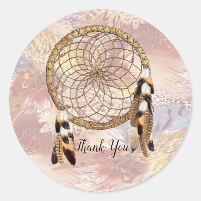 Sticker Rond Dream Catcher fixe (Devant)