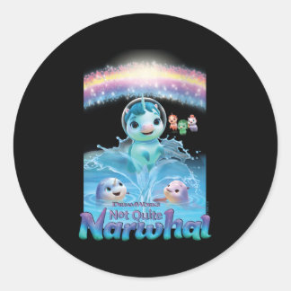 Sticker Rond Dreamworks Pas Assez Narwhal Jumg