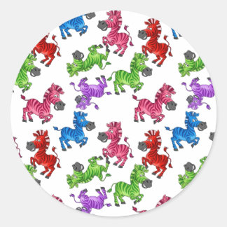 Sticker Rond Dreamy Zebra World