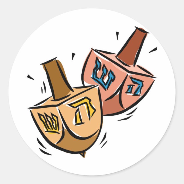 Sticker Rond Dreidels (Devant)