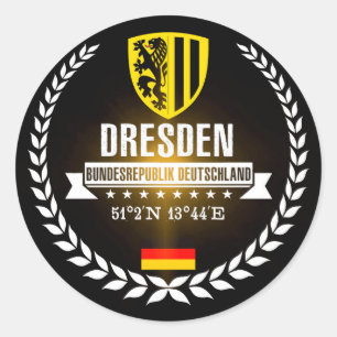 Sticker Rond Dresde
