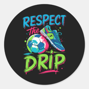 Sticker Rond Drip Foot Melting Glace Respectez Le Drip Boy